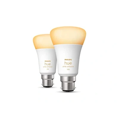 Image de Pack de 2 ampoules connectées Philips Hue White Ambiance B22 75W Blanc