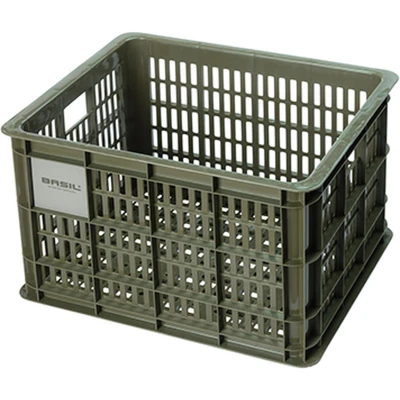 Afbeelding van Gerecyclede fietskrat Basil Crate M 29.5 liter 35 x 45 25 cm moss green