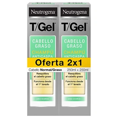 Afbeelding van Neutrogena T/Gel Shampoo Duopack 2 x 250 ml (voor vet haar)