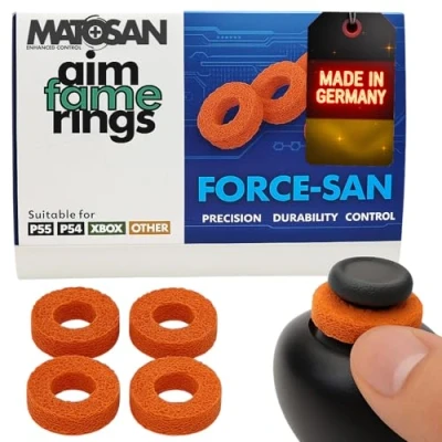 Afbeelding van MatoSan® AIMFAME Precision Thumb Stick Ring Aim Assist Schokdemperringen Analog Accessoires voor Playstation 5 Xbox One X S Switch PS5 PS4 Controller Sticks Control (Force 200)