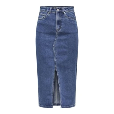 Image de ONLY Onlsiri Jupe fendue à l&#039;avant DNM Gua Noos en jean pour femme, denim bleu médium, XL