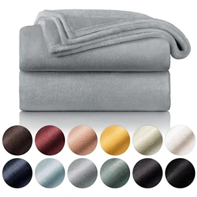 Afbeelding van Blumtal Fleece Deken Super Zacht Plaid 270x230 cm Grijs