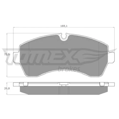 Afbeelding van TOMEX brakes TX 14 24 Remblokkenset Vooras Geschikt voor slijtage waarschuwingscontact MERCEDES BENZ: Sprinter 3.5 T Van, V Class
