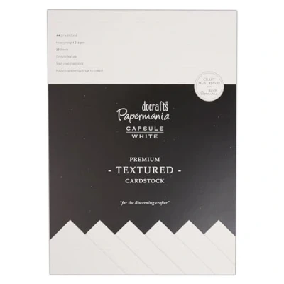 Afbeelding van A4 Premium Cardstock Textured (20pcs) Capsule White