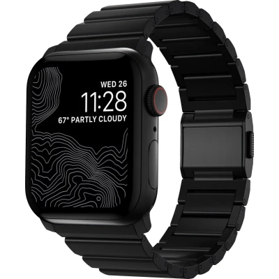 Afbeelding van Nomad titanium strap Apple Watch 42mm / 44mm 45mm 49mm zwart NM1A41BXT0