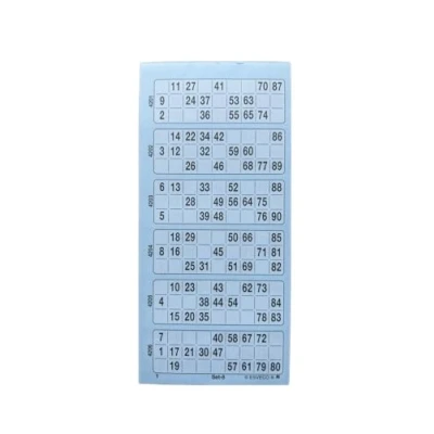 Afbeelding van Ameisenkeks® Bingo ticketblok 600 tickets systeem 15 van 90 nr. 8 blauw