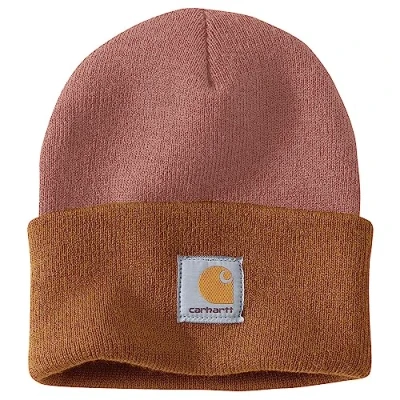 Afbeelding van Carhartt KNIT CUFFED TWO TONE BEANIE Roze/Bruin