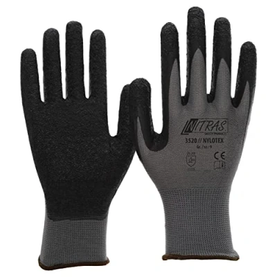Afbeelding van NITRAS Nylotex 3520 werkhandschoenen van nylon en latex, 9/XL, 12 paar