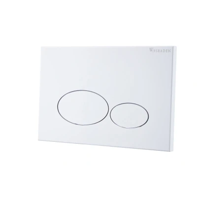 Afbeelding van Wiesbaden X32 Metal drukplaat voor inbouwreservoir mat wit