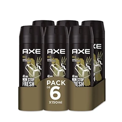 Afbeelding van 6x Axe Deodorant Bodyspray Gold 150 ml