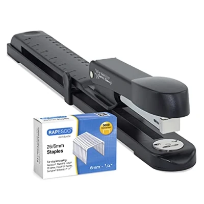 Afbeelding van Rapesco Germ Savvy 1464 nietmachine met lange arm, 26/6 mm B/5000, zwart