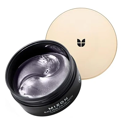 Image de [MIZON] BLACK PEARL EYE Patchs (x60) Soin coréen Contour des Yeux à la Perle Noire Anti rides &amp; cernes 95% d&#039;ingrédients naturels
