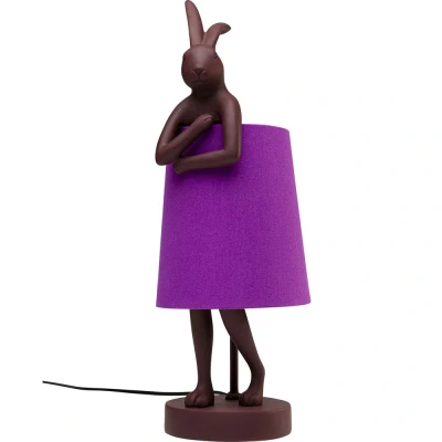 Afbeelding van Kare Table Lamp Animal Rabbit Matt Purple H50cm