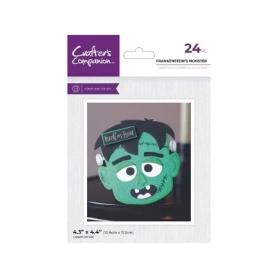 Afbeelding van CC Clearstamp/Snijmal Shaped Cards Fall&amp;Halloween Frankenstein&#039;s Monster