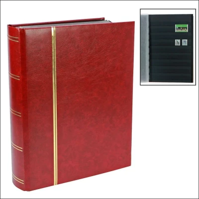 Afbeelding van Safe Luxus, Insteekalbum A4 60 bladzijden (zwarte) 9 stroken Wijnrood afm: 230x305x58 per st.