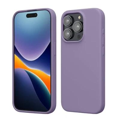 Afbeelding van kwmobile Case voor iPhone 15 Pro Slank TPU Hoesje met Zachte Afwerking In violet lila