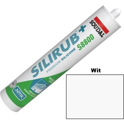 Afbeelding van Soudal Silirub+ S8800 Natuursteen Siliconekit Speciaal voor en Sanitair Kleur : Wit 310 ml