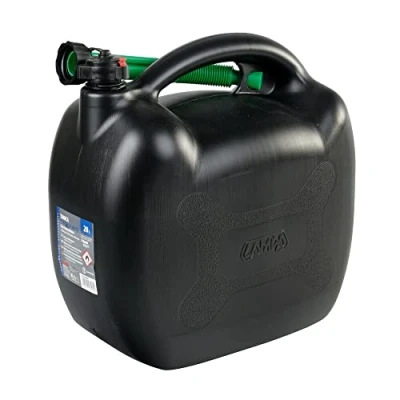 Afbeelding van Jerrycan 20L UN goedgekeurd met flexibele schenktuit, geschikt voor alle brandstoffen