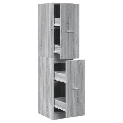 Image de vidaXL Armoire apothicaire sonoma gris 30x41x144,5cm bois d&#039;ingénierie855174