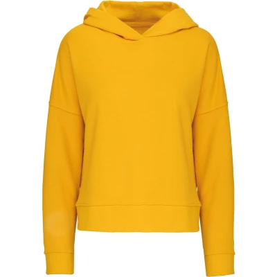 Afbeelding van Kariban Bio lounge damessweater met capuchon K494 Mellow Yellow