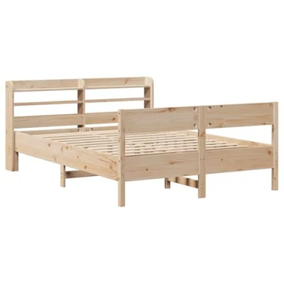 Afbeelding van vidaXL Bedframe zonder matras massief grenenhout 140x200 cm