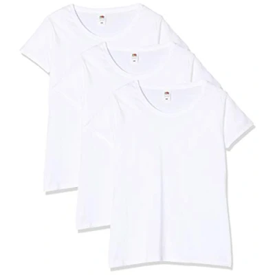 Afbeelding van Fruit of the Loom Lady fit Original Tee, 3 stuks dames T shirt (3 stuks), Wit 30