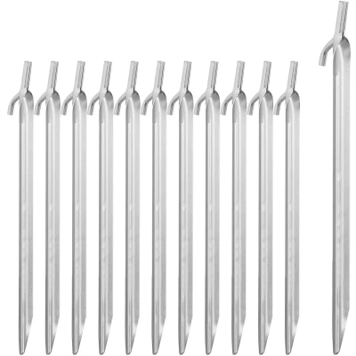 Afbeelding van Relaxdays tentharingen staal 12 stuks 30 cm haringen grondpen harde grond