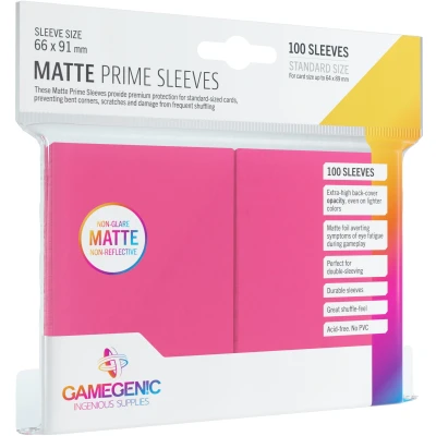 Afbeelding van Gamegenic Sleeves Matte Prime Pink (100 stuks)