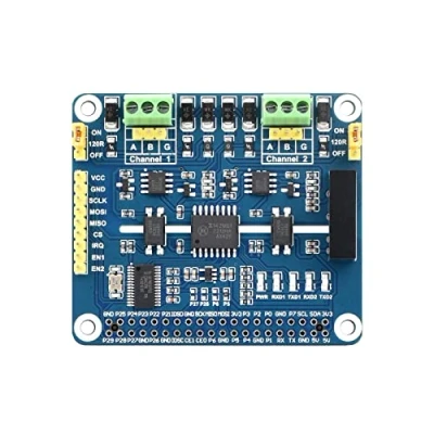 Afbeelding van Waveshare 2 kanaals Geïsoleerde RS485 Uitbreidingshoed voor Raspberry Pi SC16IS752 + SP3485 oplossing met multi onboard bescherming schakelingen
