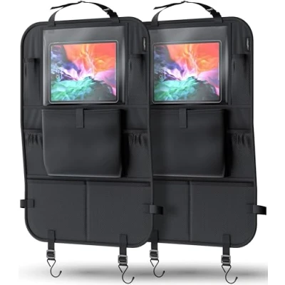 Afbeelding van LIONSTRONG autostoelbeschermer kickmat voor autostoel met tabletvak 2 stuks