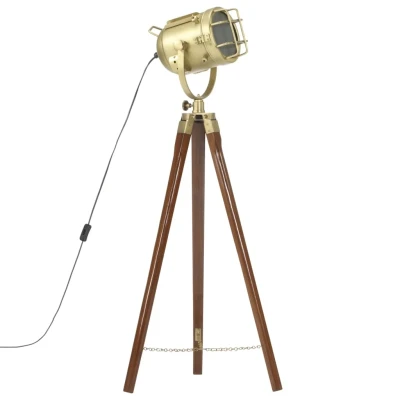 Afbeelding van Vloerlamp driepoot 97 cm massief mangohout