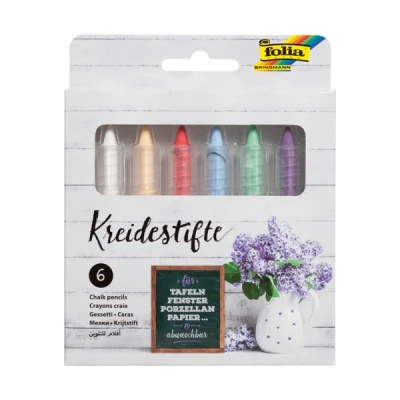 Image de Folia stylos craie assortiment (6 pièces)