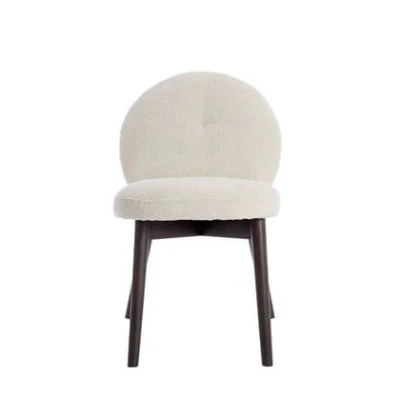 Afbeelding van Light&amp;living Eetkamerstoel 59x50x83 cm SINOSA crème+hout donker bruin