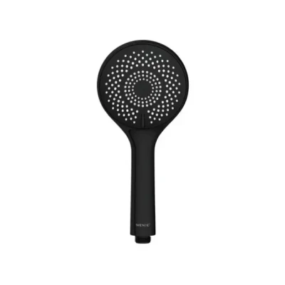 Afbeelding van WENKO Waterbesparende douchekop, waterbesparend, universele handdouche, douchekop met duurzaam waterbesparingssysteem, 40% water besparen bij vol comfort, diameter 11 cm, ABS zwart mat