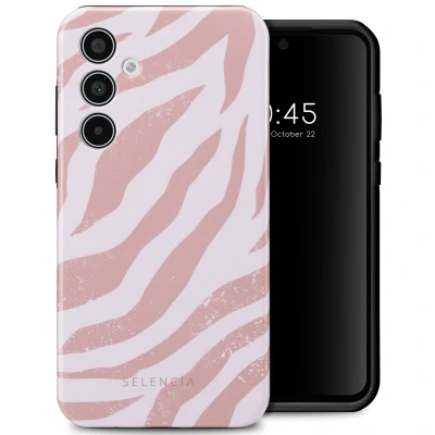 Afbeelding van Selencia Hoesje Geschikt voor Samsung Galaxy A35 Vivid Backcover Colorful Zebra Old Pink