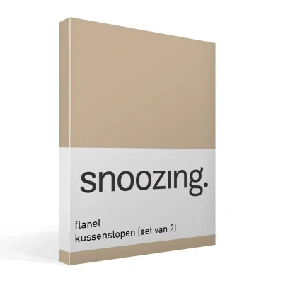 Afbeelding van Snoozing Flanel Kussenslopen Set van 2 40x60 cm Camel