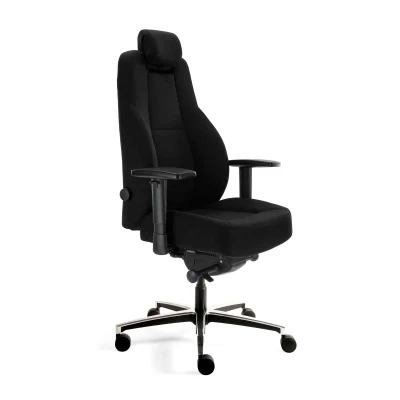 Afbeelding van Super ergonomische 24 uurs bureaustoel A381, Zwart stof