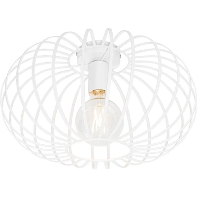 Afbeelding van QAZQA Design plafondlamp wit 39 cm Johanna