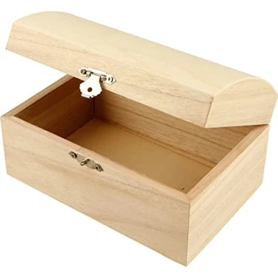 Afbeelding van Schatkist Creotime 16.5x11x8.55cm hout