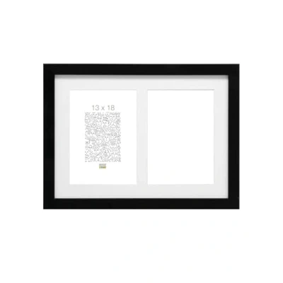 Image de Deknudt Frames S66KA2 Cadre Photo pour 2 Photos Vertical Noir 13 x 18 cm
