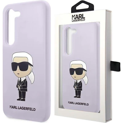Afbeelding van Karl Lagerfeld KLHCS23MSNIKBCU S23+ S916 hardcase paars/paars Siliconen Ikonik