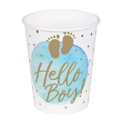 Afbeelding van Bekers Hello Boy! 210ml 10 stuks