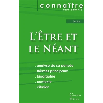 Image de Fiche de lecture L&#039;Être et le Néant Jean Paul Sartre (Analyse philosophique référence résumé complet)
