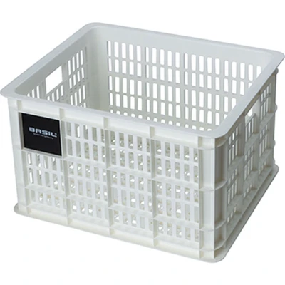 Afbeelding van Gerecyclede fietskrat Basil Crate M 29.5 liter 35 x 45 25 cm bright white