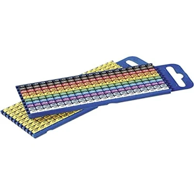 Afbeelding van HellermannTyton WIC2 0 9 PA YE T1 Markeerclip Opdruk Buitendiameter 2.80 tot 3.80 mm 561 02101