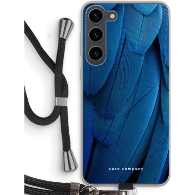Afbeelding van Case Company® hoesje met Koord geschikt voor Samsung Galaxy S23 Plus Pauw Telefoonhoesje Zwart Bescherming aan alle Kanten en Over de Schermrand