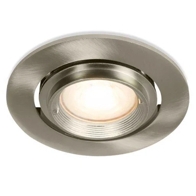 Afbeelding van Platte inbouwspot Yasser Rond RVS Look Extra Warm Wit Dimbaar 3.8W RTM Lighting LED
