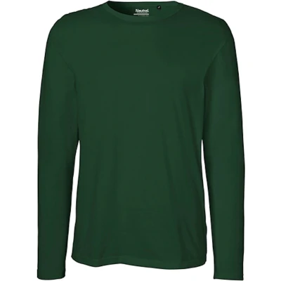 Afbeelding van Men&#039;s Long Sleeve T Shirt met ronde hals Bottle Green S