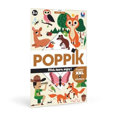 Afbeelding van POPPIK Sticker Lernposter Wald