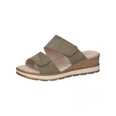 Afbeelding van Caprice Muiltjes met hak, Dames, Maat: 39, Olive nubuc Leer